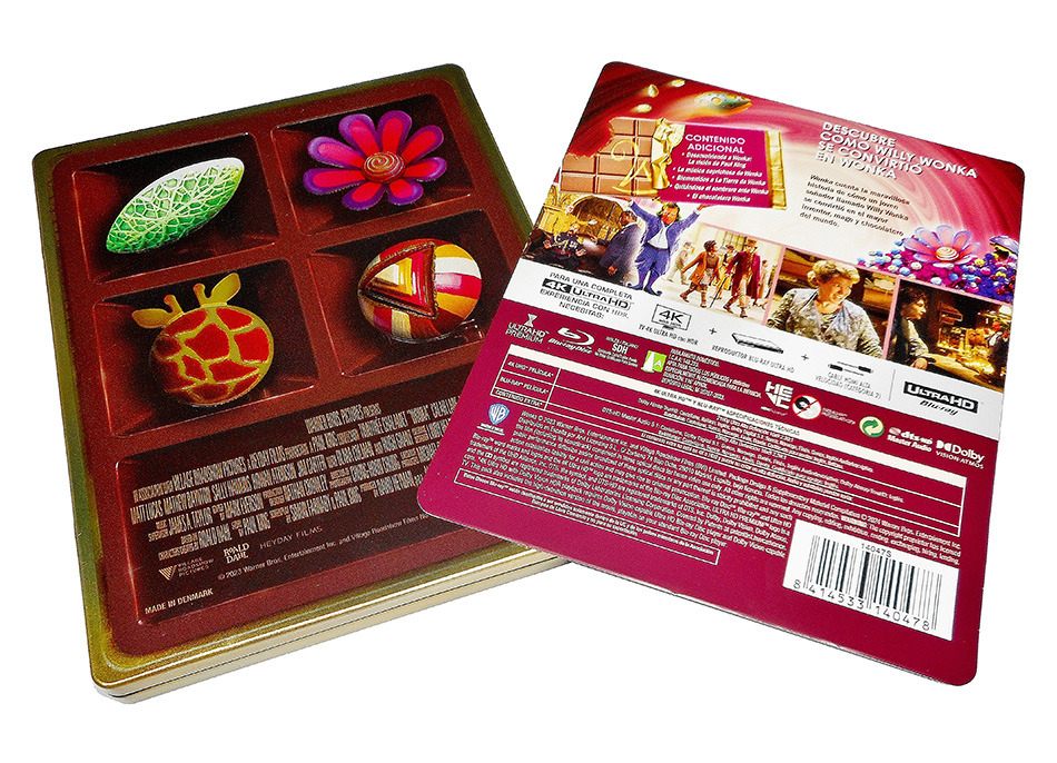 Fotografías del Steelbook de Wonka en UHD 4K y Blu-ray 6