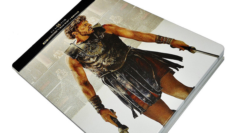 Fotografías del Steelbook blanco de Gladiator II en UHD 4K y Blu-ray