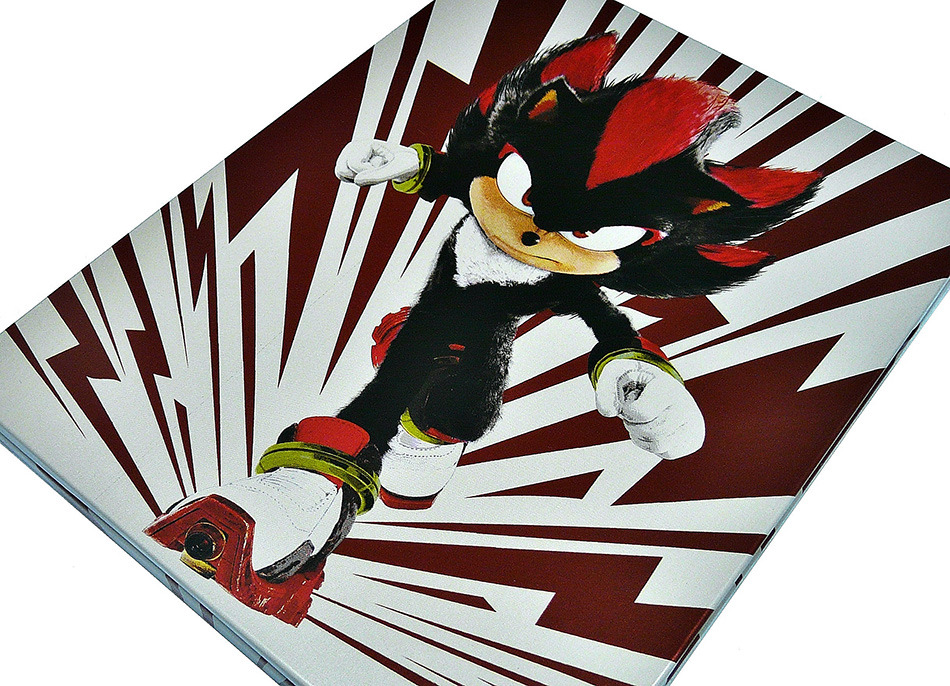 Fotografías del Steelbook de Sonic 3: La Película (diseño Shadow) en UHD 4K y Blu-ray 10