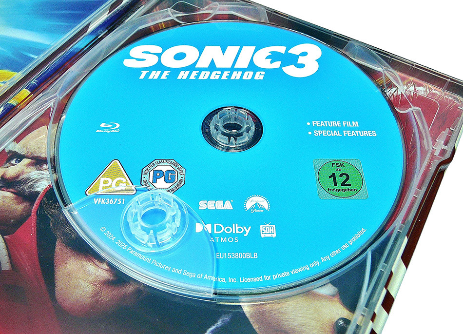 Fotografías del Steelbook de Sonic 3: La Película (diseño Shadow) en UHD 4K y Blu-ray 13