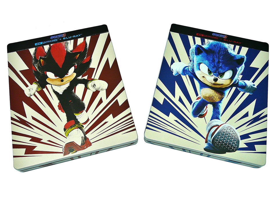 Fotografías del Steelbook de Sonic 3: La Película (diseño Shadow) en UHD 4K y Blu-ray 18